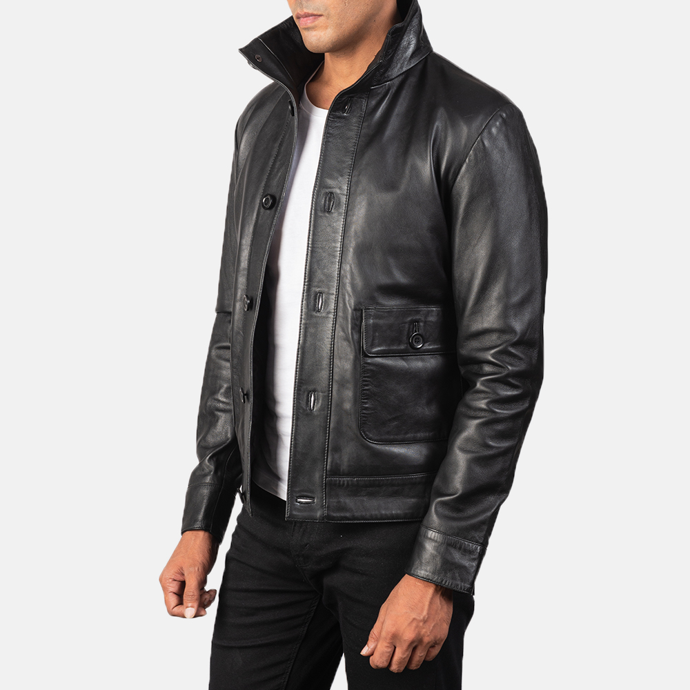 Timberland leather bomber on sale jacket